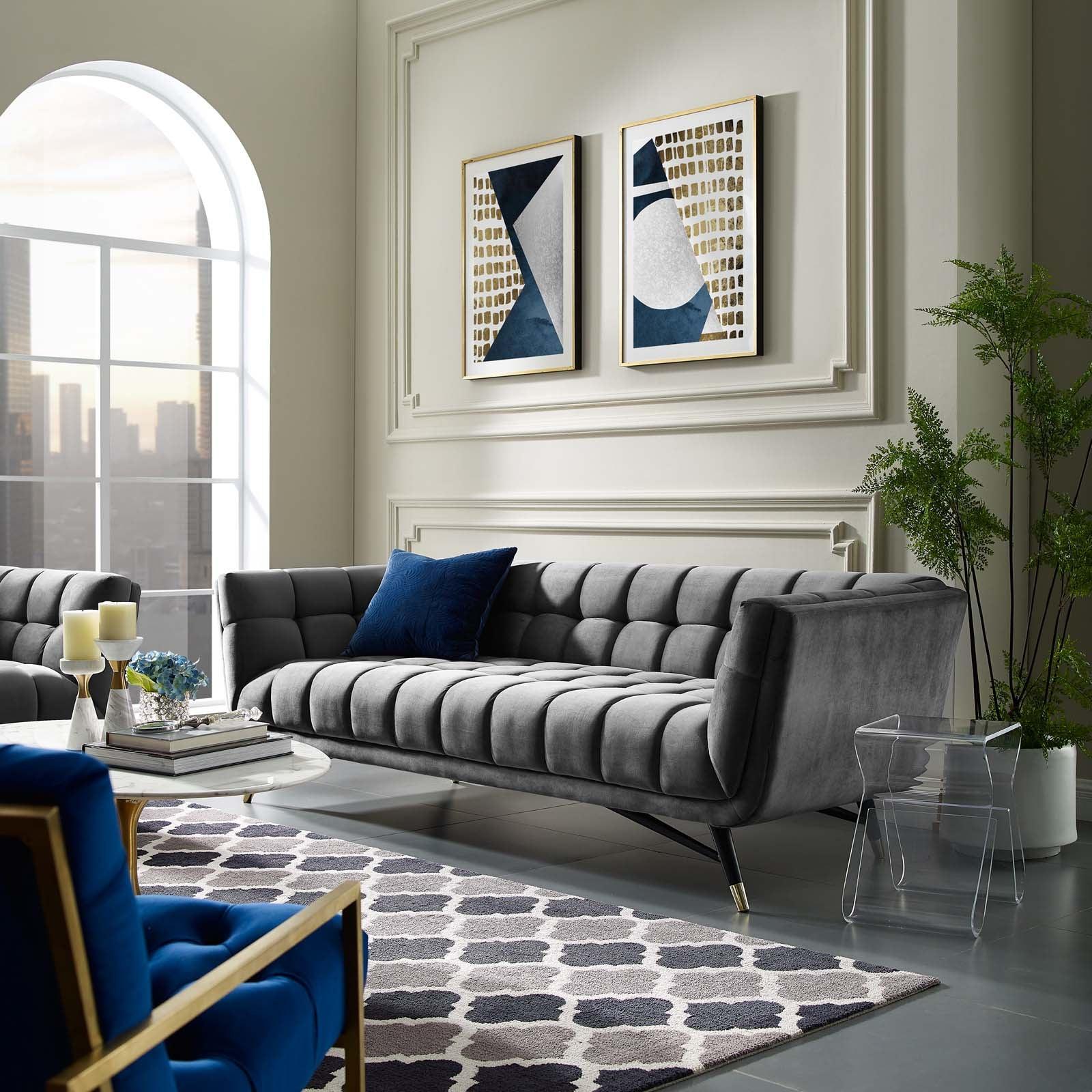 Modway Adept Performance Velvet Sofa FredCo