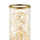 Modway Adore Cylindrical-Shaped Clear Glass And Brass Table Lamp FredCo