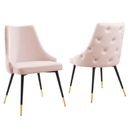 Modway Adorn Dining Side Chair Performance Velvet Set of 2 FredCo
