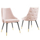 Modway Adorn Dining Side Chair Performance Velvet Set of 2 FredCo
