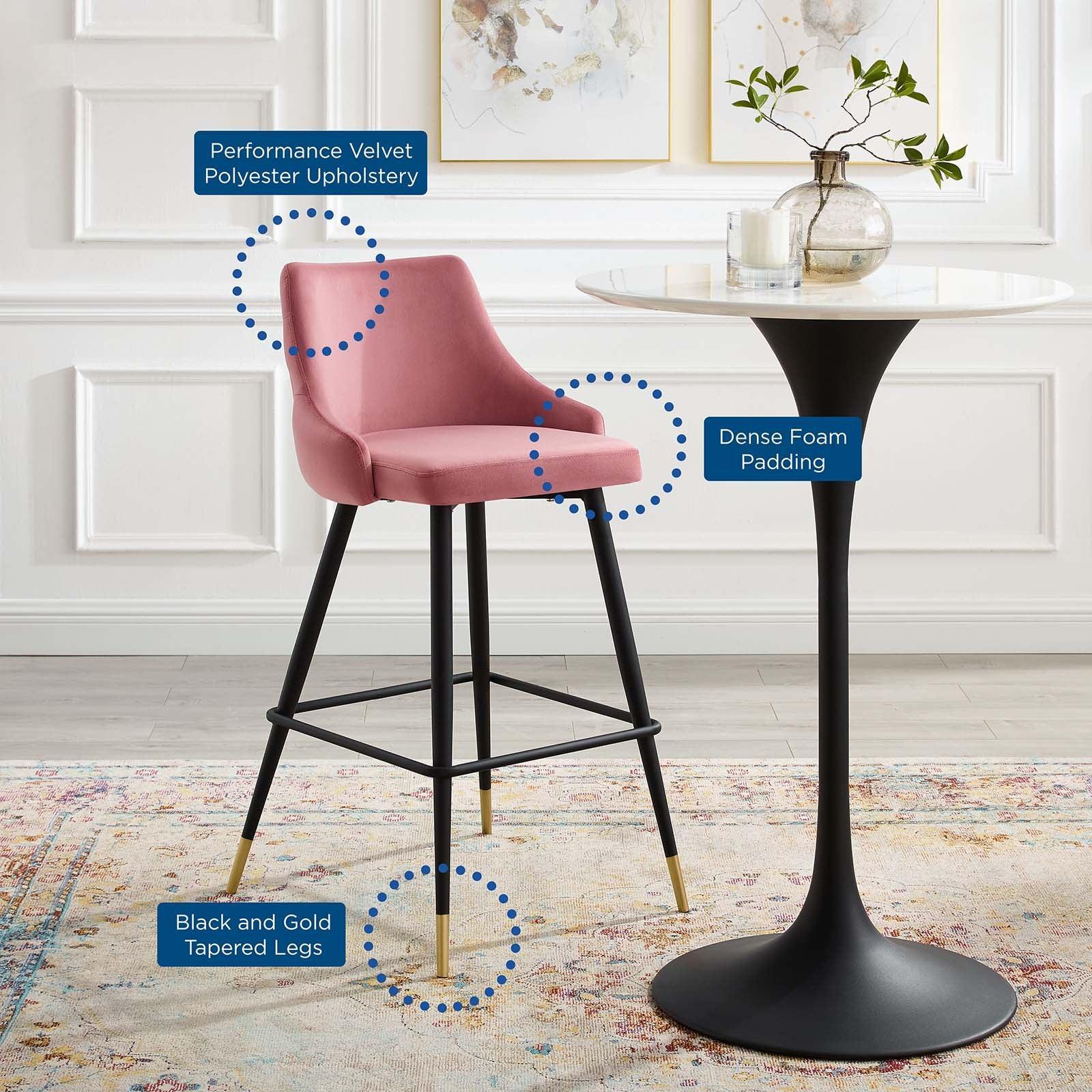 Modway Adorn Performance Velvet Bar Stool FredCo