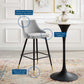 Modway Adorn Performance Velvet Bar Stool Set of 2 FredCo