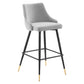 Modway Adorn Performance Velvet Bar Stool Set of 2 FredCo