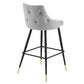Modway Adorn Performance Velvet Bar Stool Set of 2 FredCo