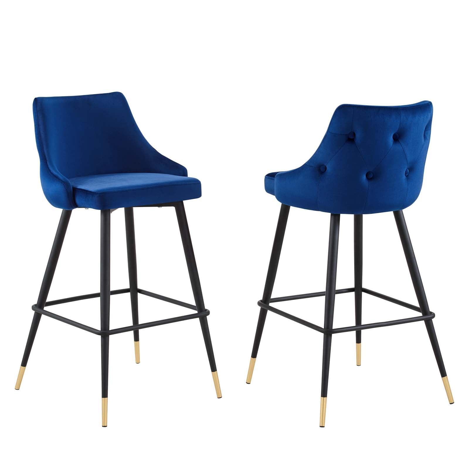 Modway Adorn Performance Velvet Bar Stool Set of 2 FredCo
