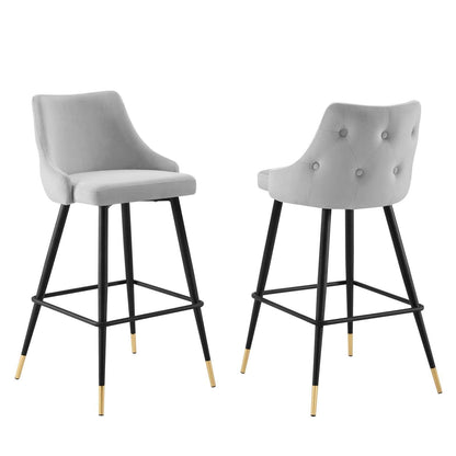 Modway Adorn Performance Velvet Bar Stool Set of 2 FredCo