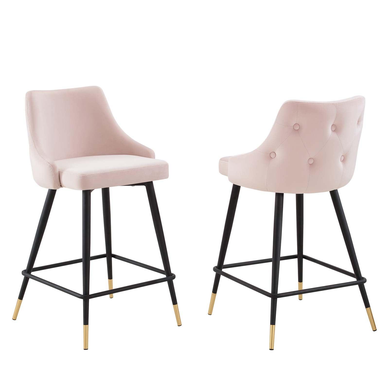 Modway Adorn Performance Velvet Counter Stool Set of 2 FredCo