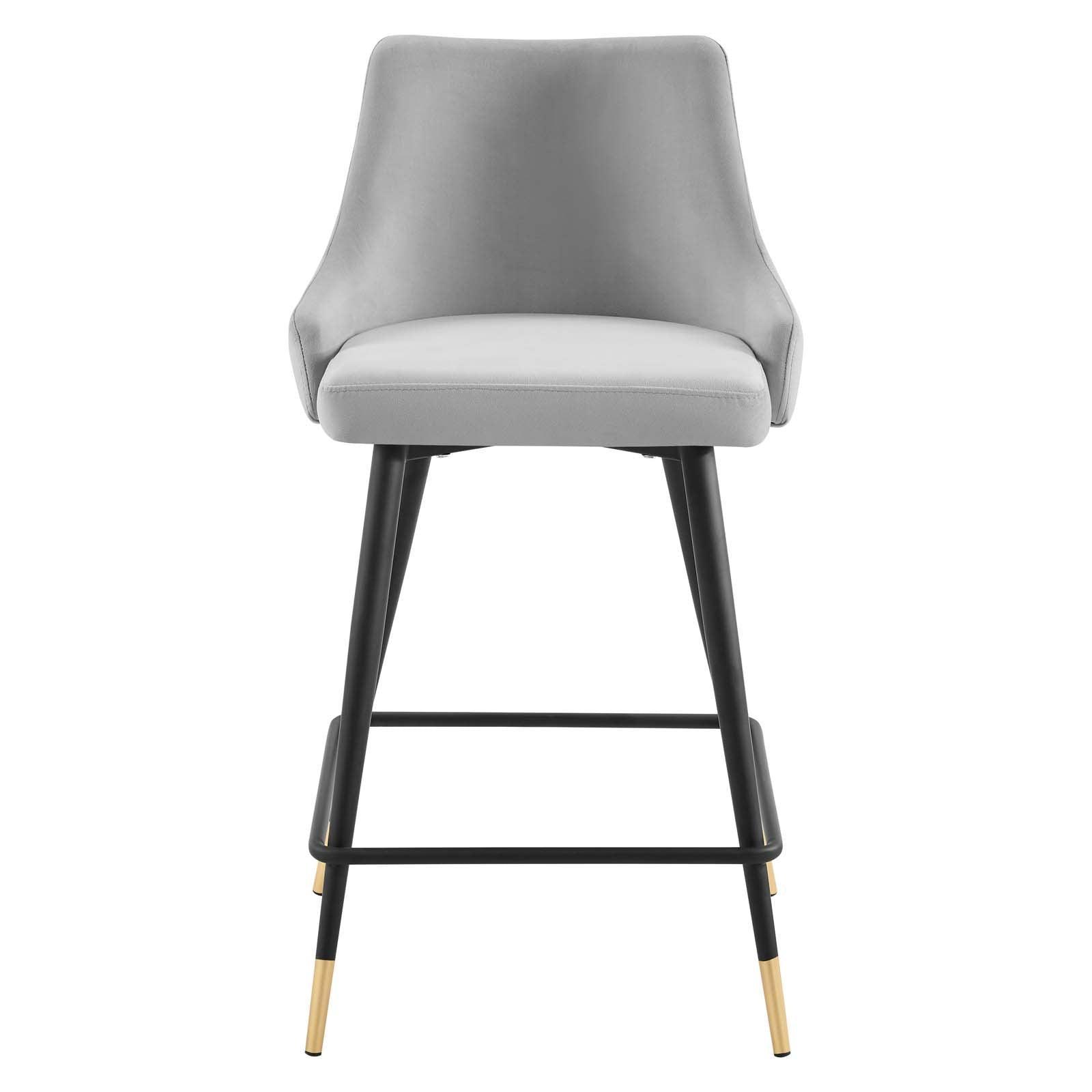 Modway Adorn Performance Velvet Counter Stool Set of 2 FredCo