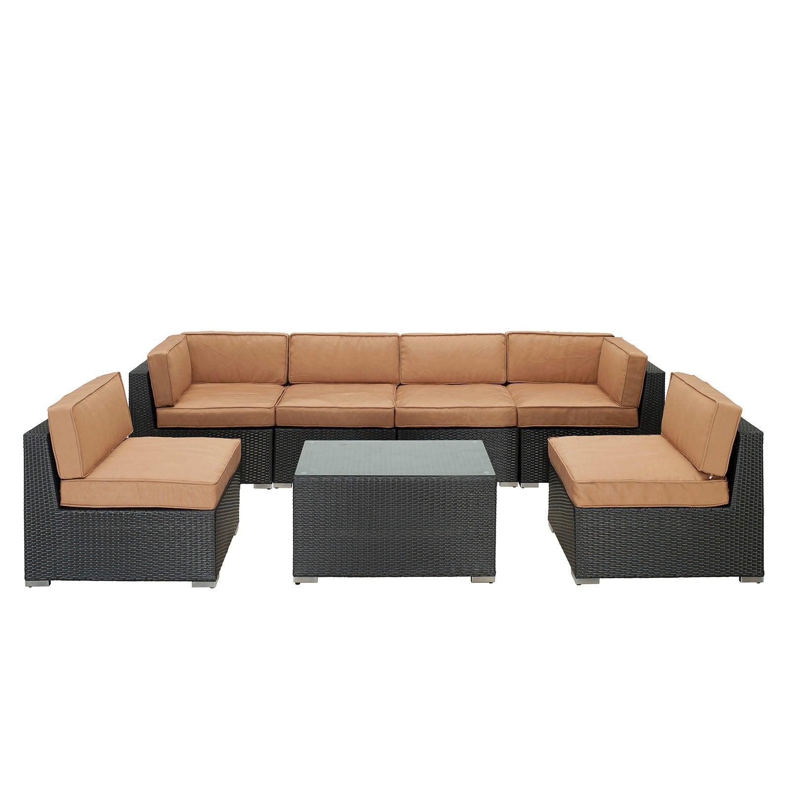 Modway Aero 7 Piece Outdoor Patio Sectional Set FredCo