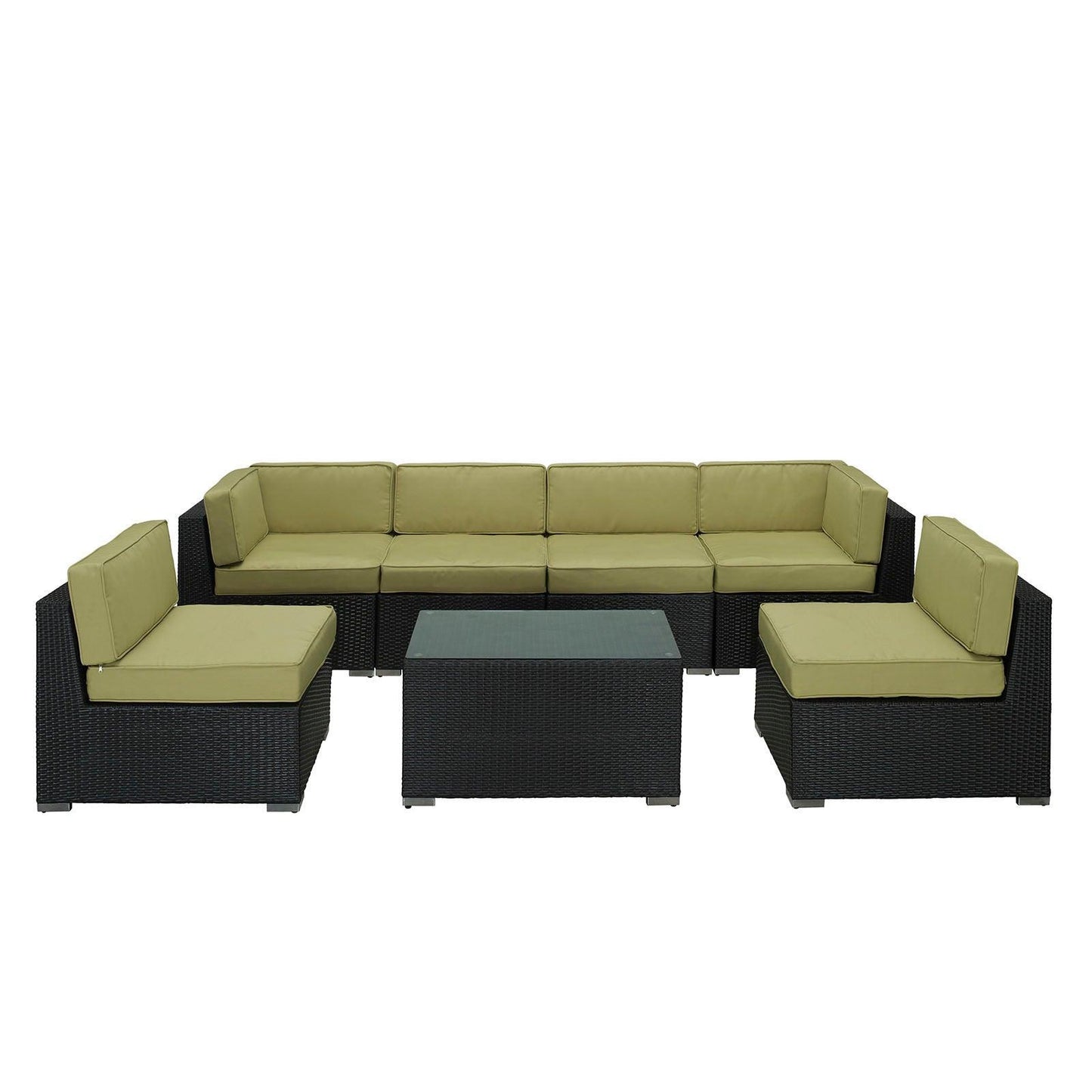 Modway Aero 7 Piece Outdoor Patio Sectional Set FredCo