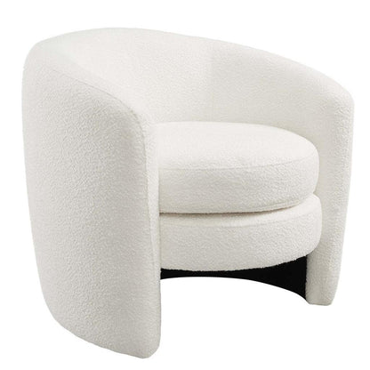 Modway Affinity Upholstered Boucle Fabric Curved Back Armchair FredCo