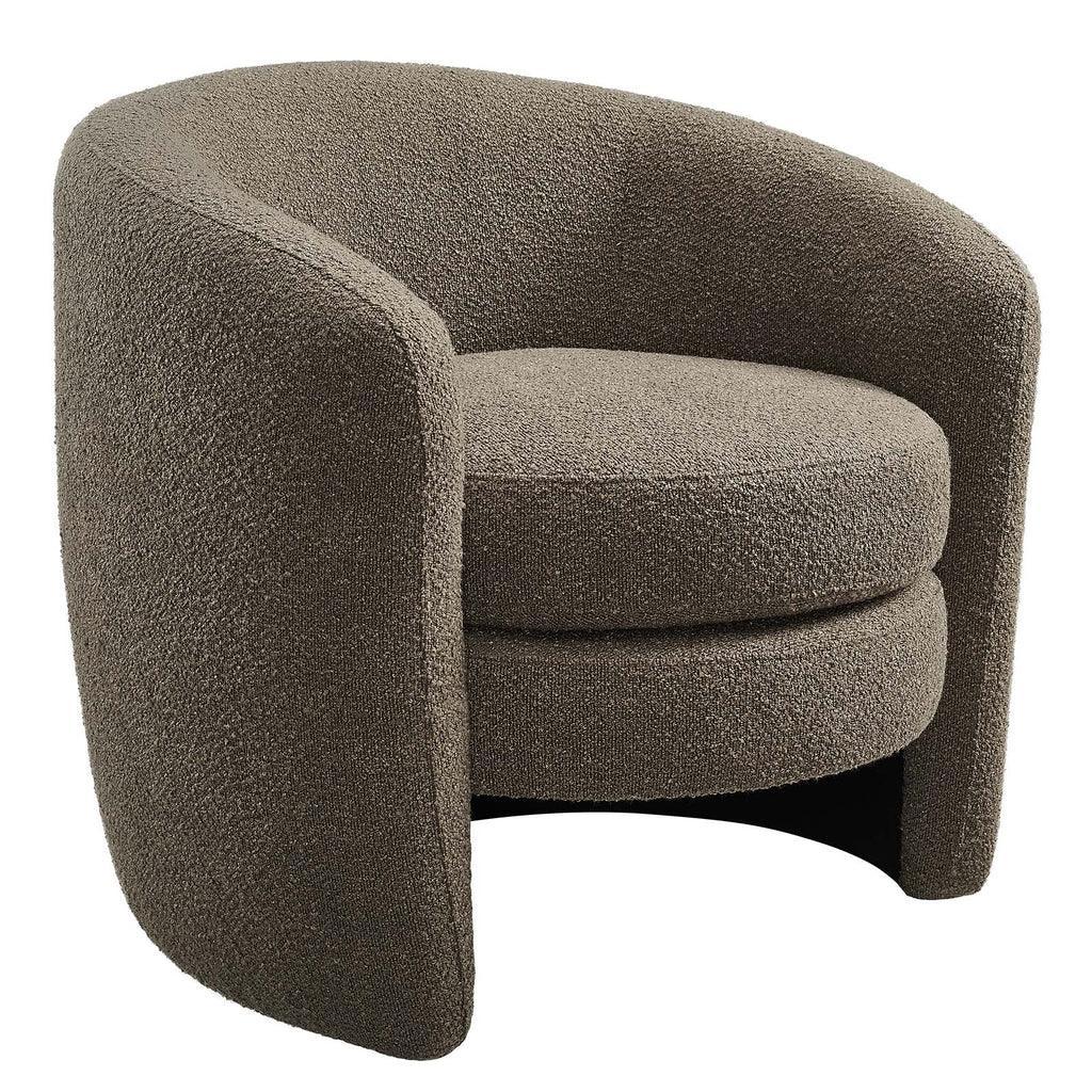 Modway Affinity Upholstered Boucle Fabric Curved Back Armchair FredCo