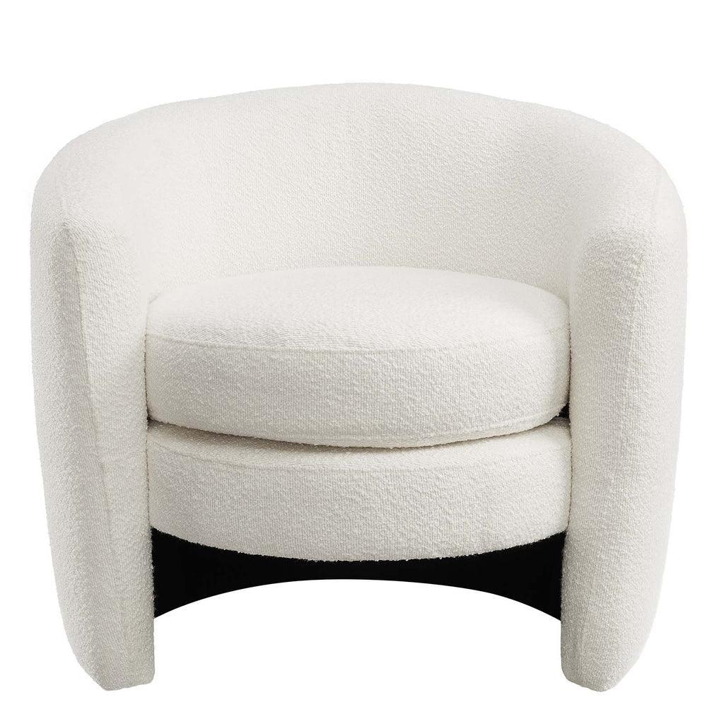 Modway Affinity Upholstered Boucle Fabric Curved Back Armchair FredCo