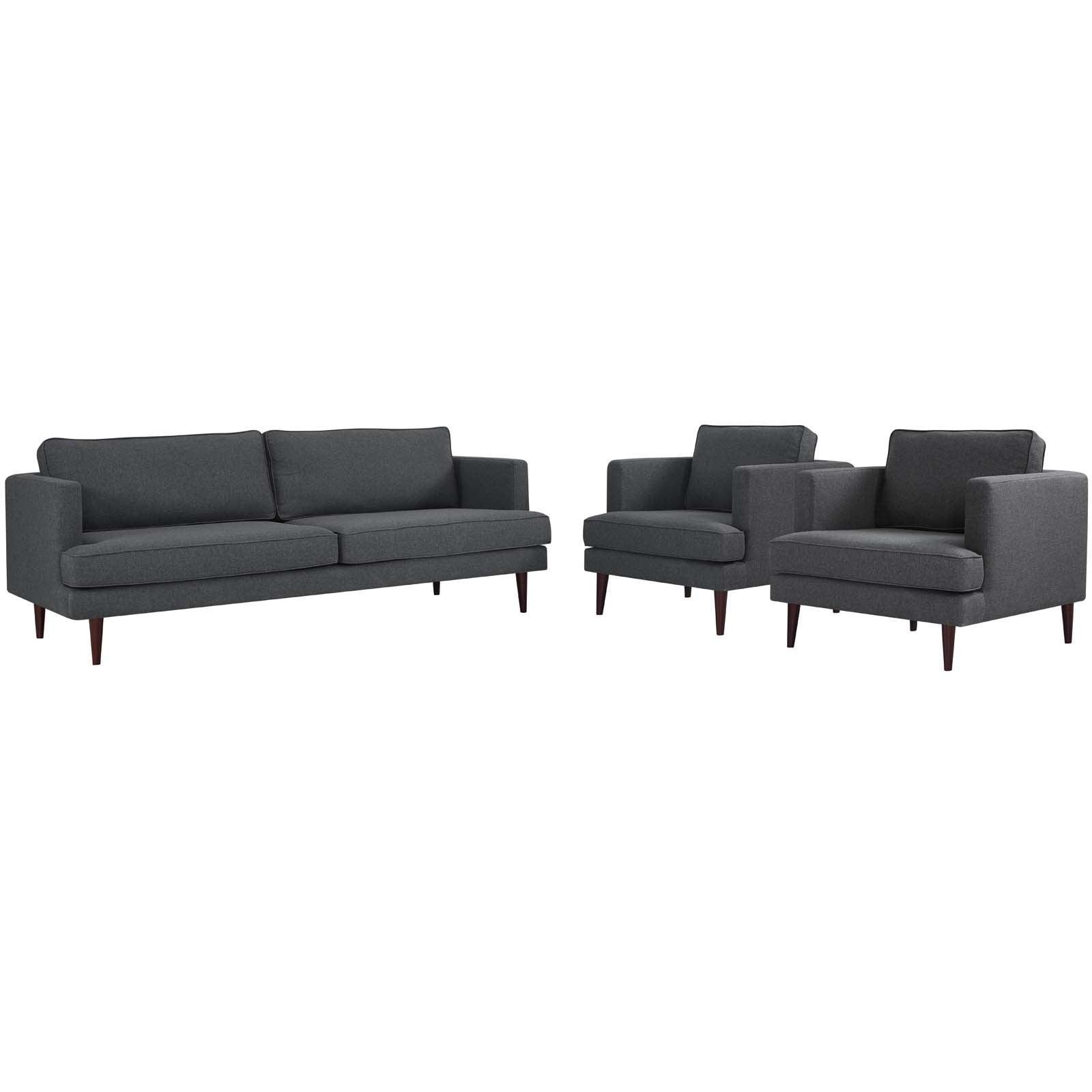 Modway Agile 3 Piece Upholstered Fabric Set FredCo
