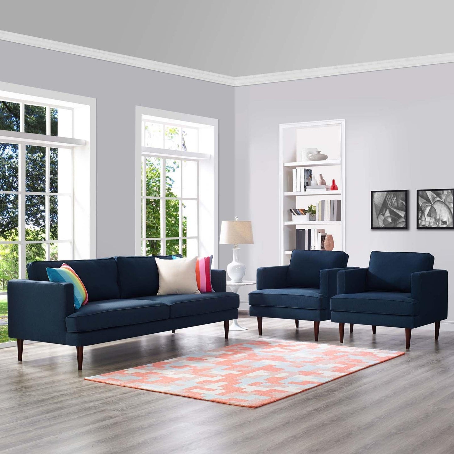 Modway Agile 3 Piece Upholstered Fabric Set FredCo