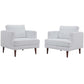 Modway Agile Upholstered Fabric Armchair Set of 2 FredCo