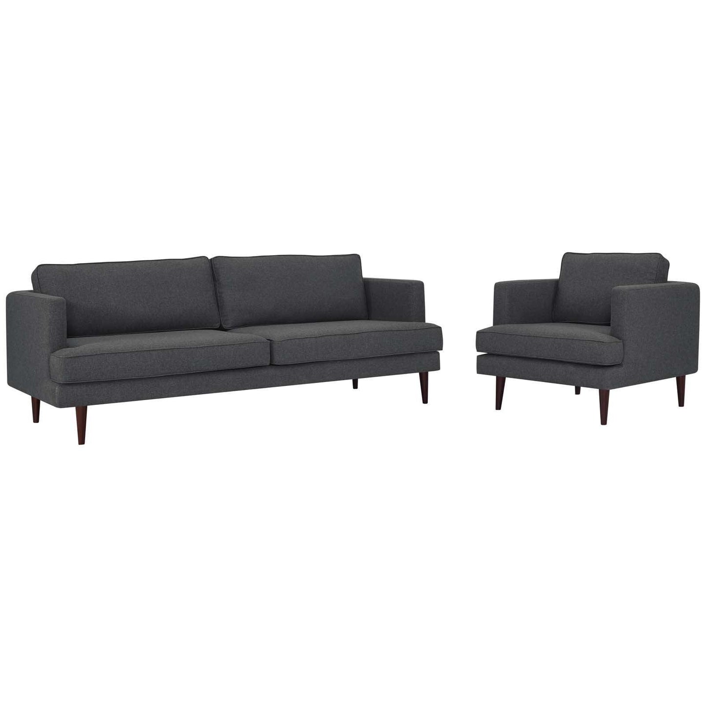 Modway Agile Upholstered Fabric Sofa and Armchair Set FredCo