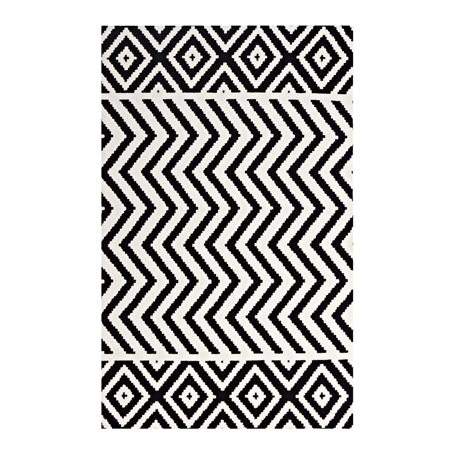 Modway Ailani Geometric Chevron / Diamond Area Rug FredCo