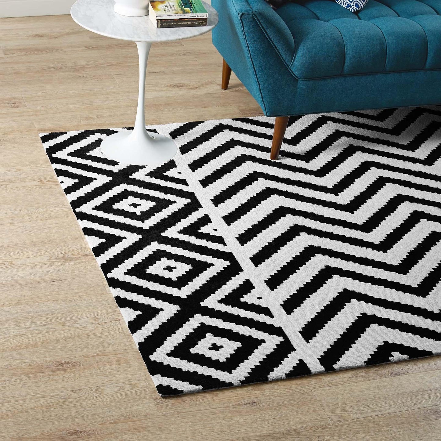Modway Ailani Geometric Chevron / Diamond Area Rug FredCo