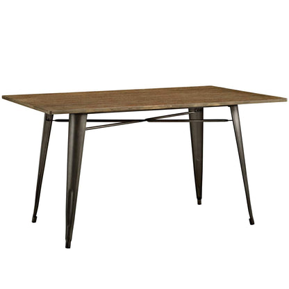 Modway Alacrity 59" Rectangle Wood Dining Table FredCo