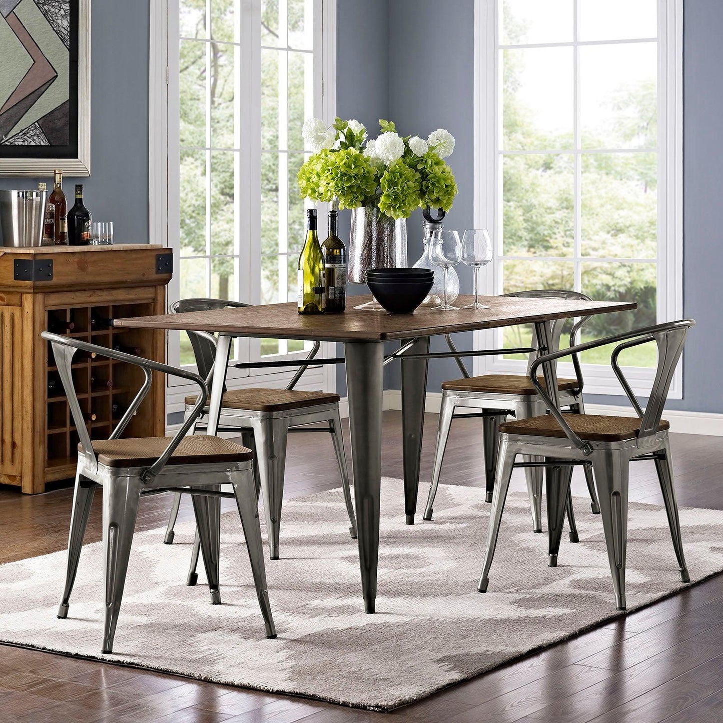Modway Alacrity 59" Rectangle Wood Dining Table FredCo