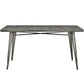 Modway Alacrity Rectangle Metal Dining Table FredCo
