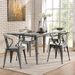 Modway Alacrity Rectangle Metal Dining Table FredCo