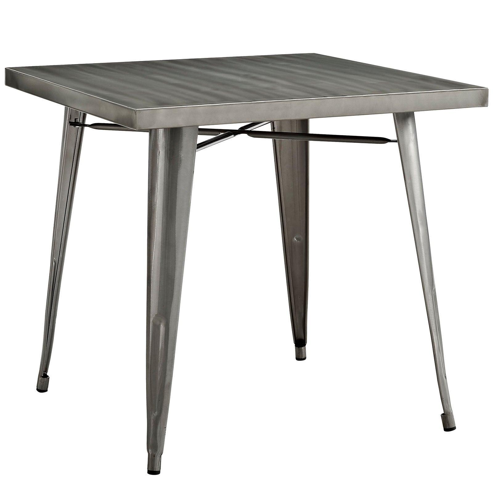 Modway Alacrity Square Metal Dining Table FredCo