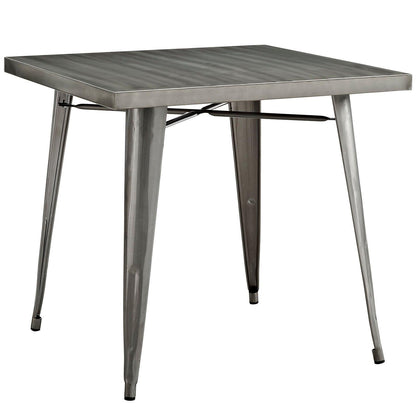 Modway Alacrity Square Metal Dining Table FredCo