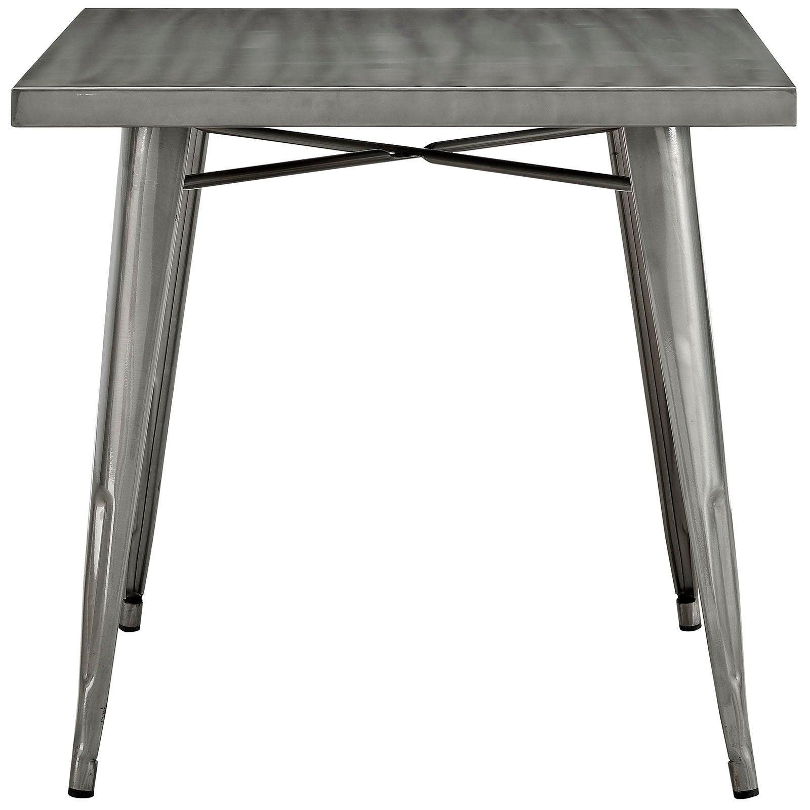 Modway Alacrity Square Metal Dining Table FredCo