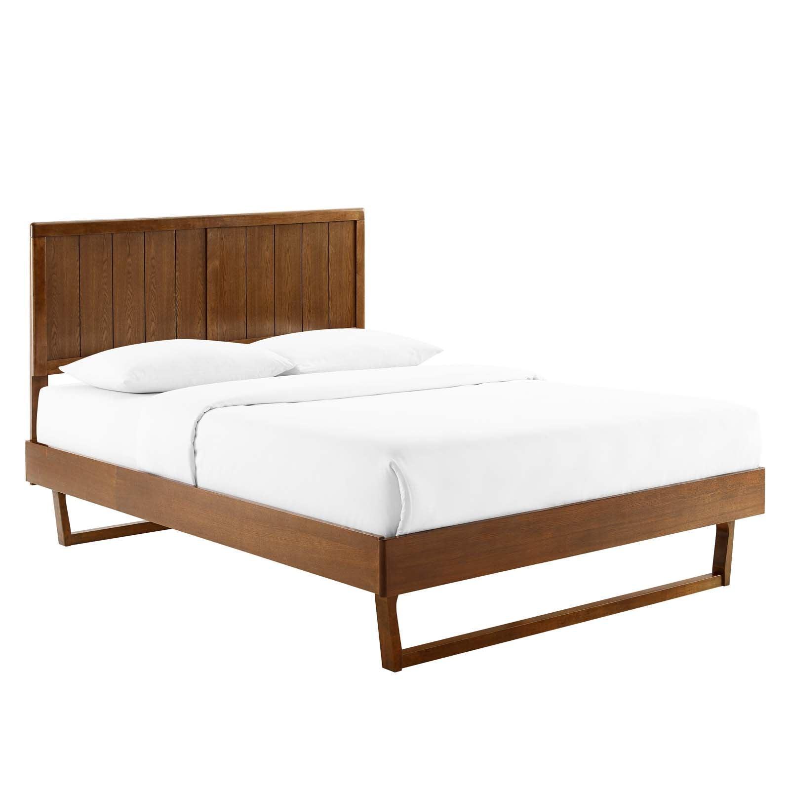 Modway Alana King Wood Platform Bed With Angular Frame FredCo