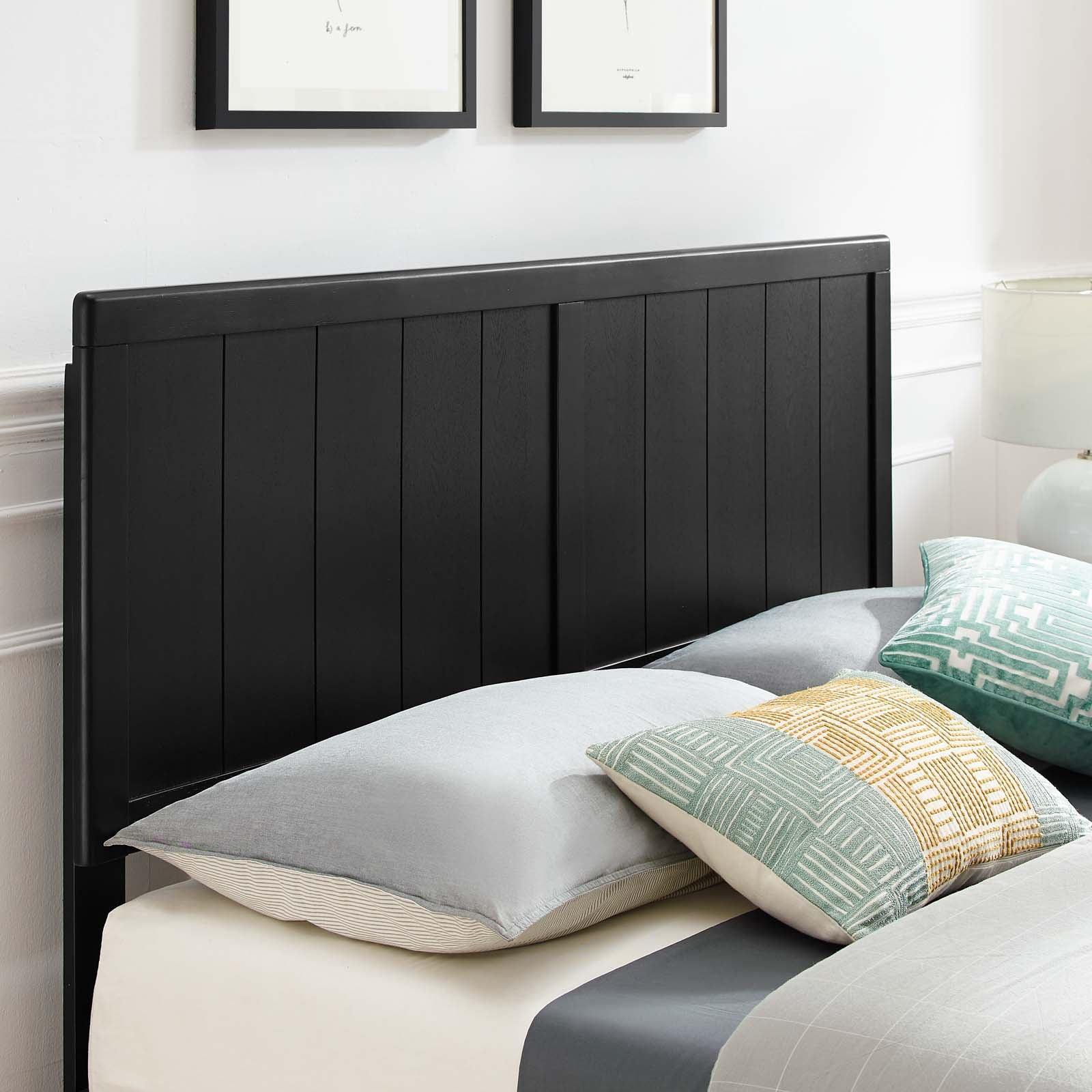 Modway Alana King Wood Platform Bed With Angular Frame FredCo