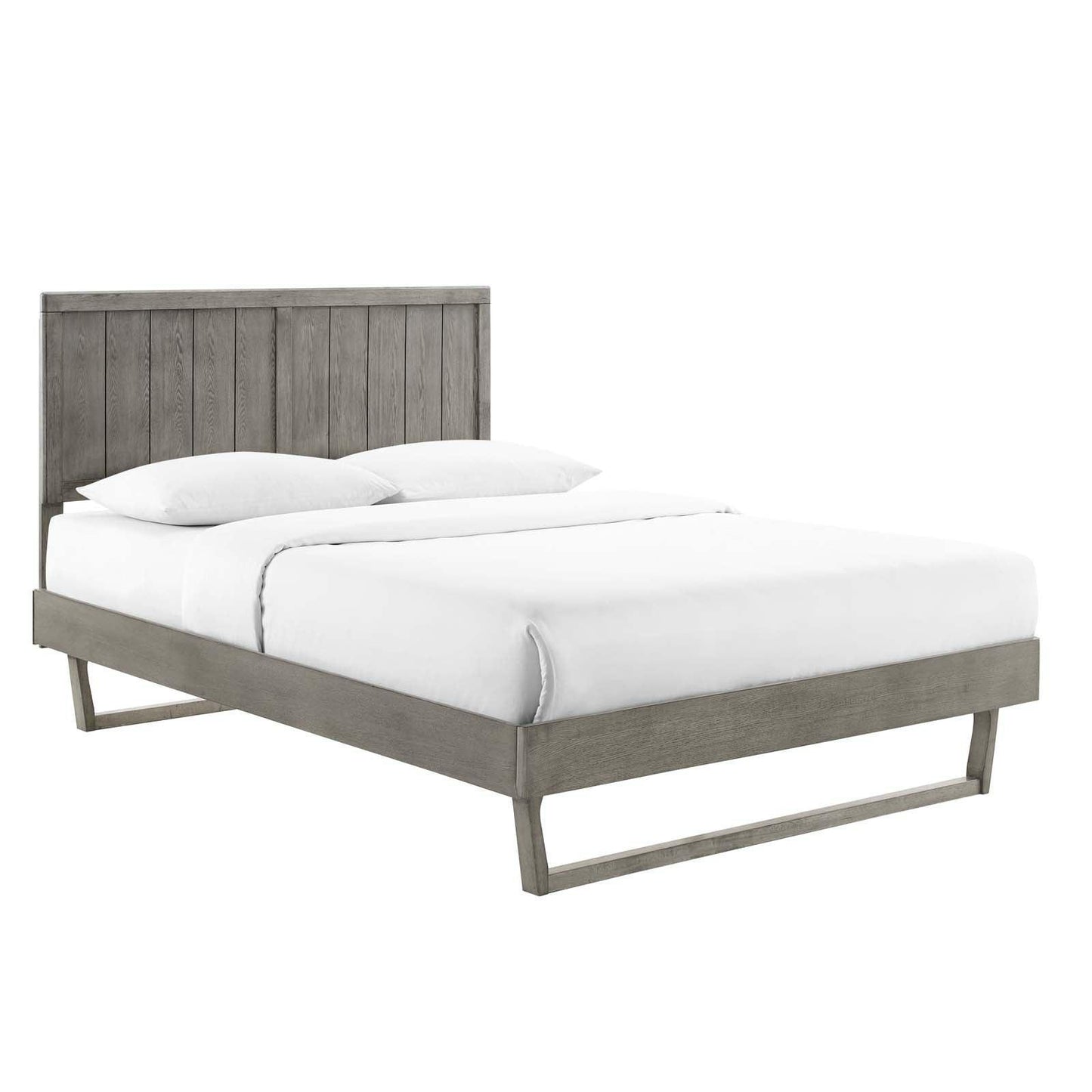 Modway Alana King Wood Platform Bed With Angular Frame FredCo