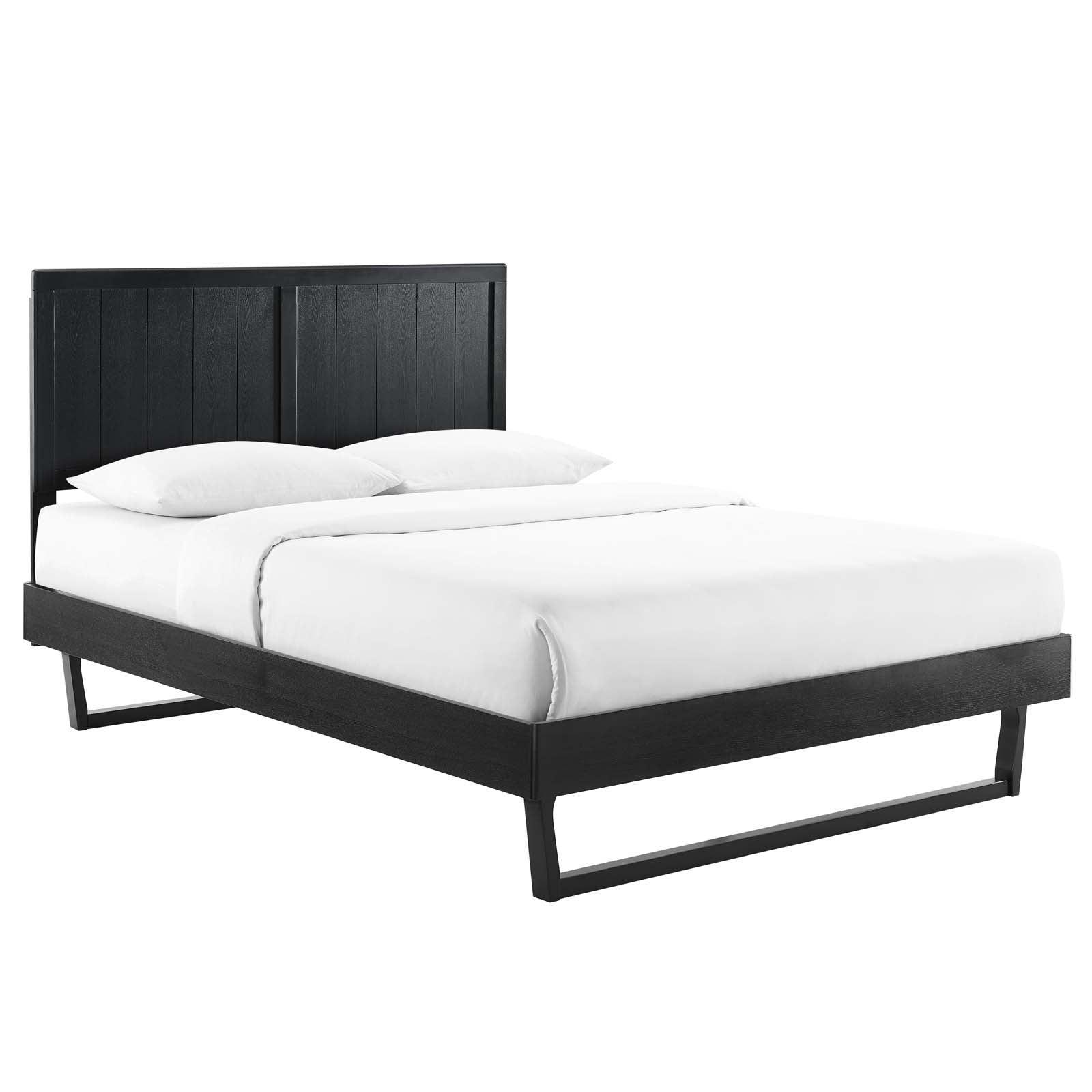 Modway Alana King Wood Platform Bed With Angular Frame FredCo