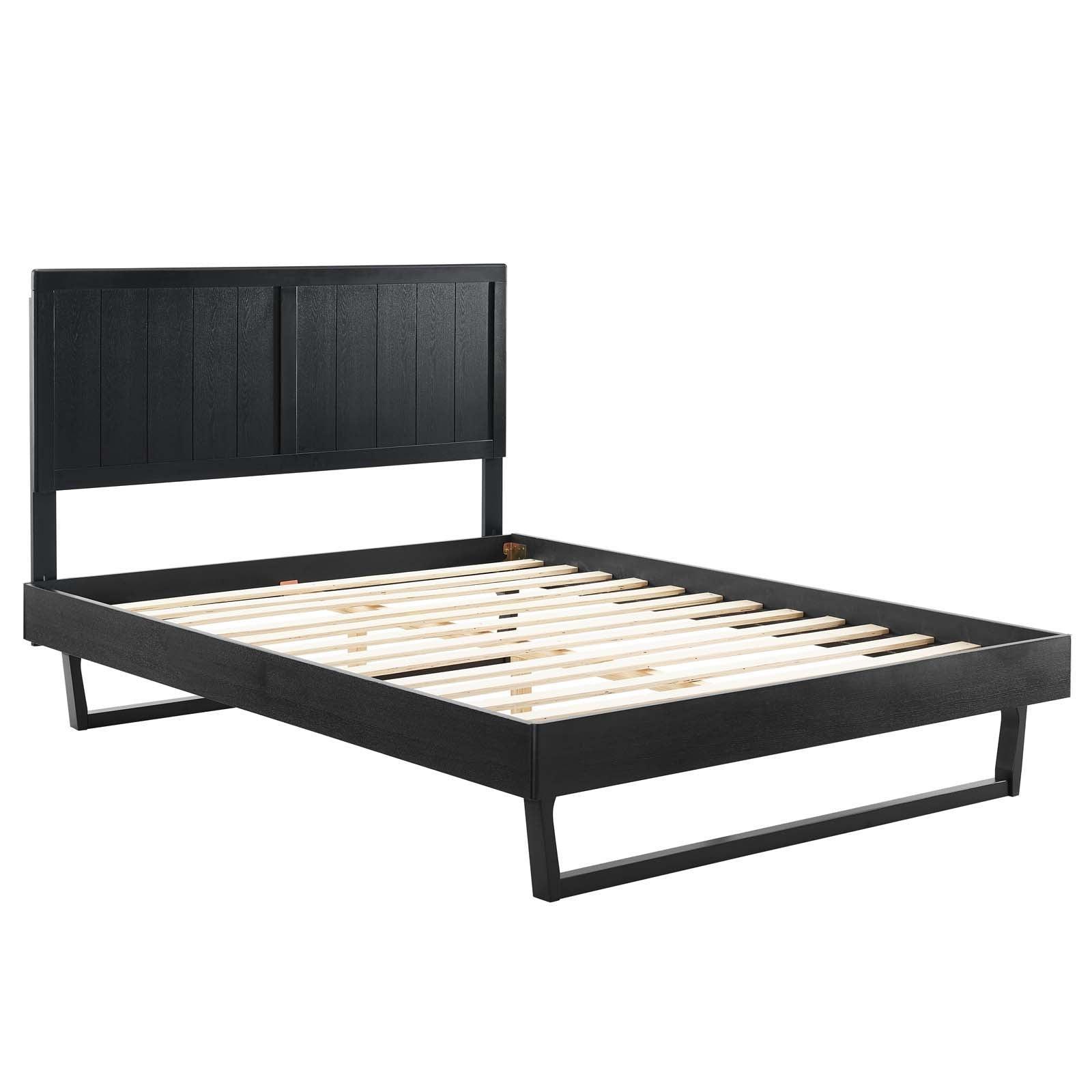Modway Alana Queen Wood Platform Bed With Angular Frame FredCo