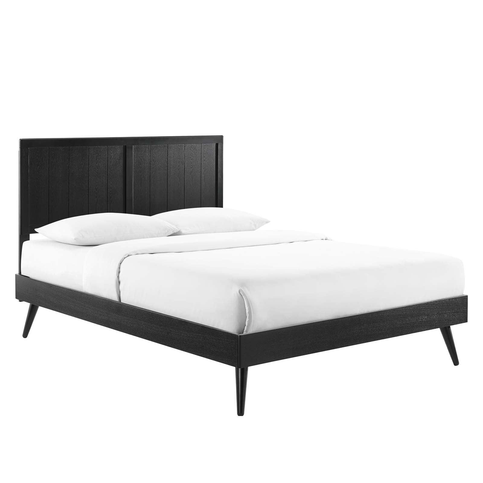 Modway Alana Queen Wood Platform Bed With Splayed Legs FredCo