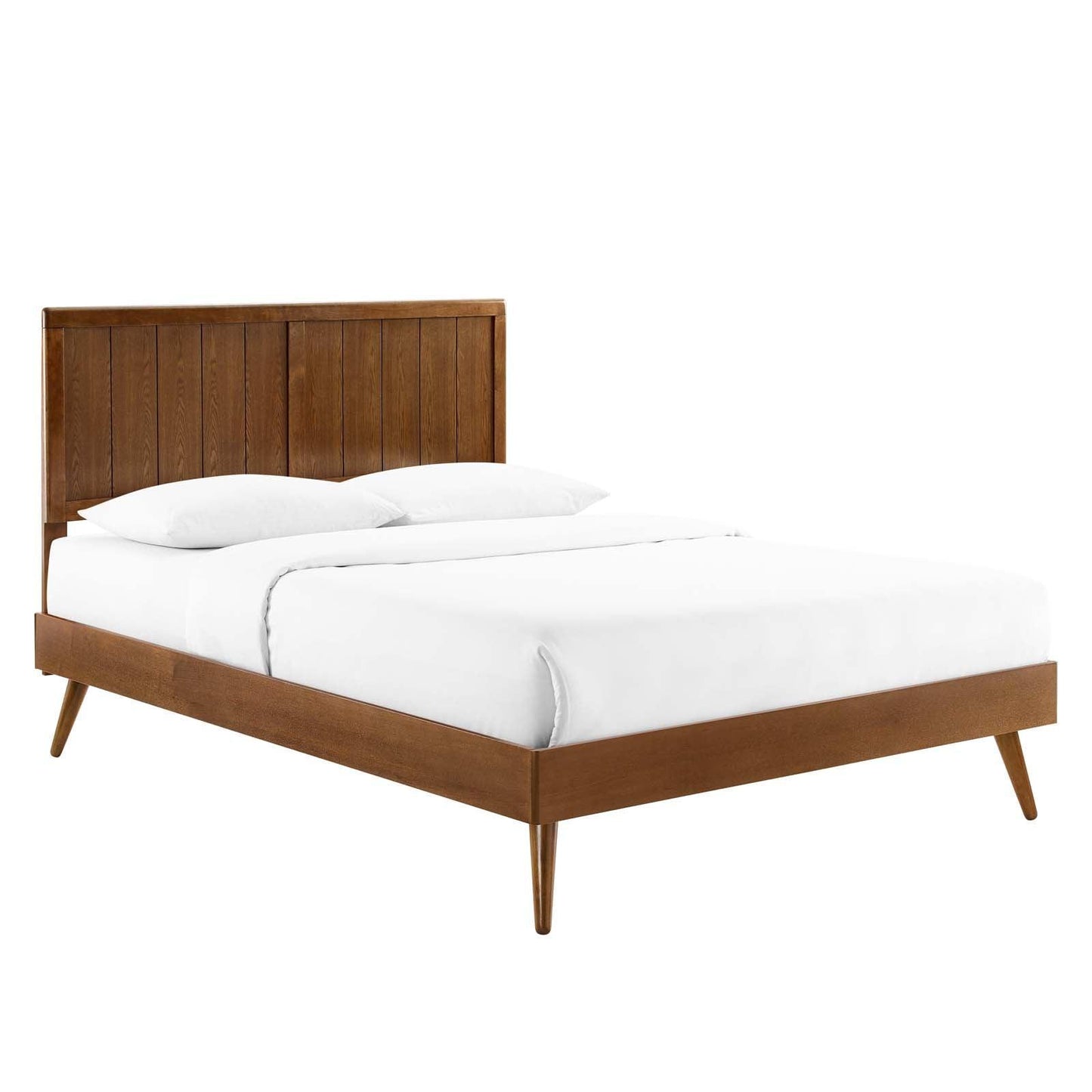 Modway Alana Queen Wood Platform Bed With Splayed Legs FredCo