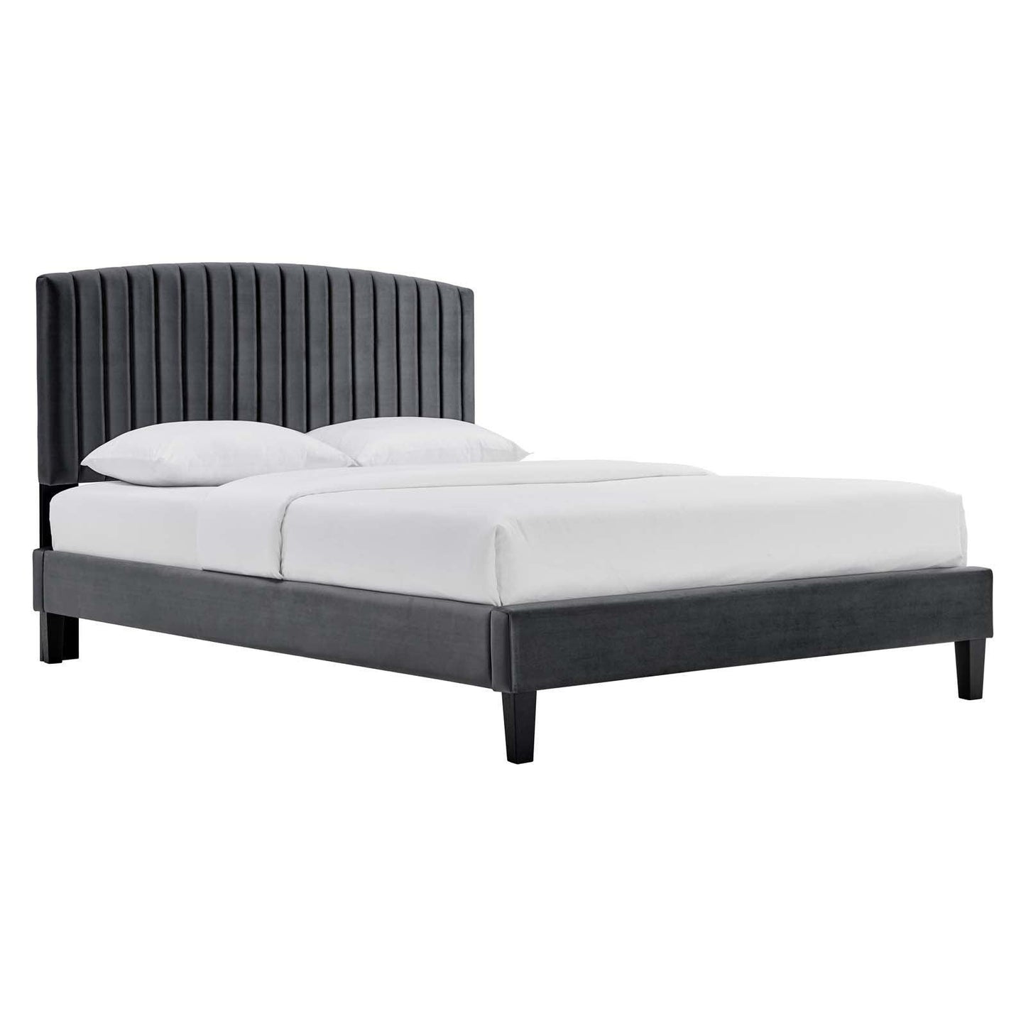 Modway Alessi Performance Velvet Full Platform Bed FredCo
