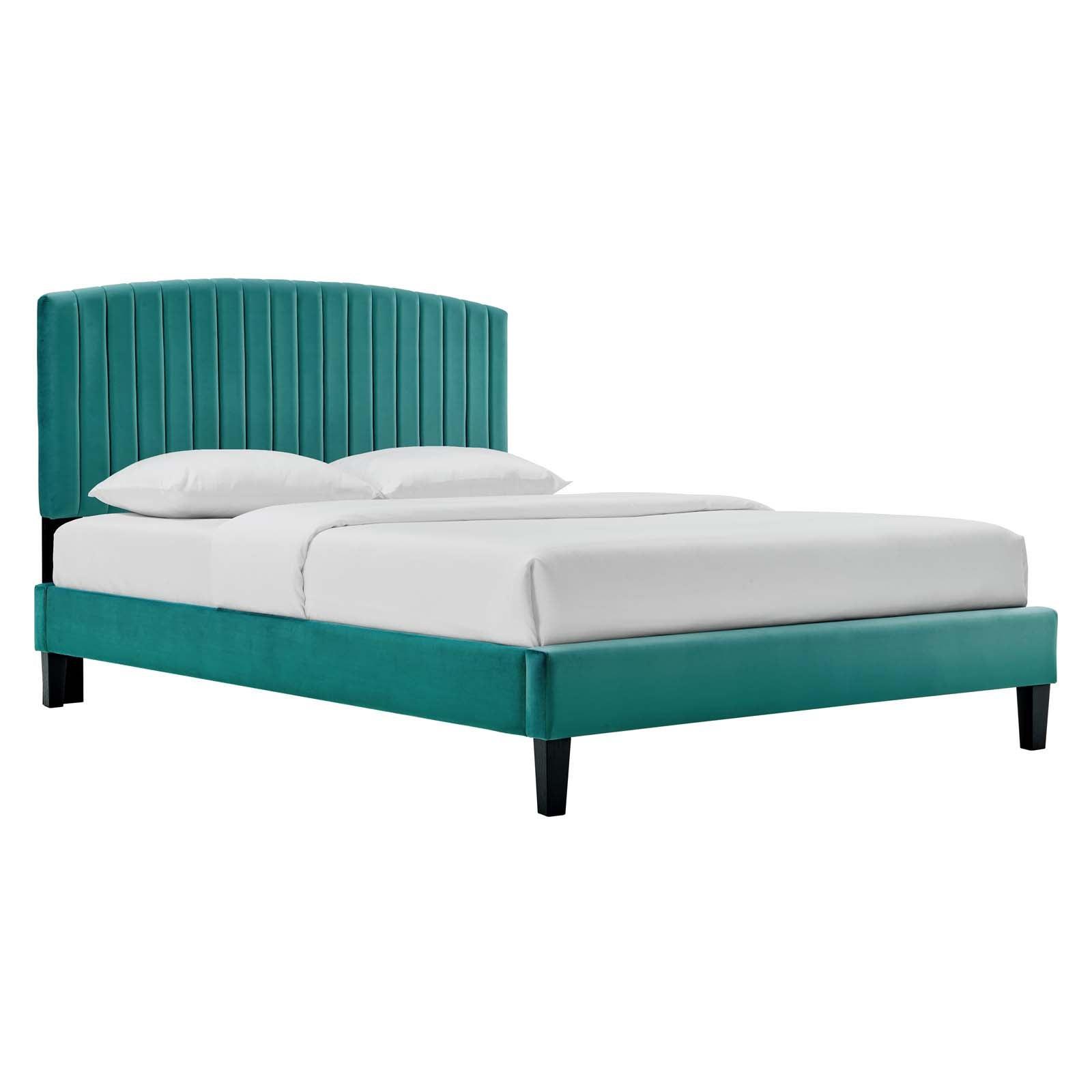 Modway Alessi Performance Velvet Full Platform Bed FredCo