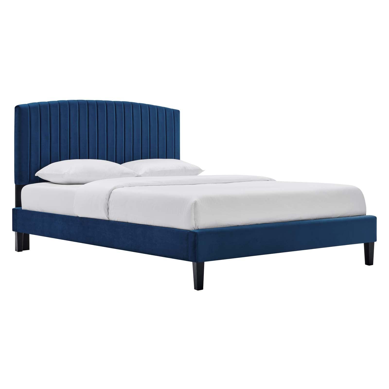 Modway Alessi Performance Velvet King Platform Bed FredCo