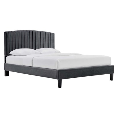 Modway Alessi Performance Velvet King Platform Bed FredCo