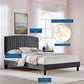 Modway Alessi Performance Velvet Twin Platform Bed FredCo