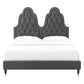 Modway Alexandria Tufted Performance Velvet Full Platform Bed FredCo