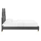 Modway Alexandria Tufted Performance Velvet Full Platform Bed FredCo