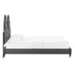 Modway Alexandria Tufted Performance Velvet Twin Platform Bed FredCo