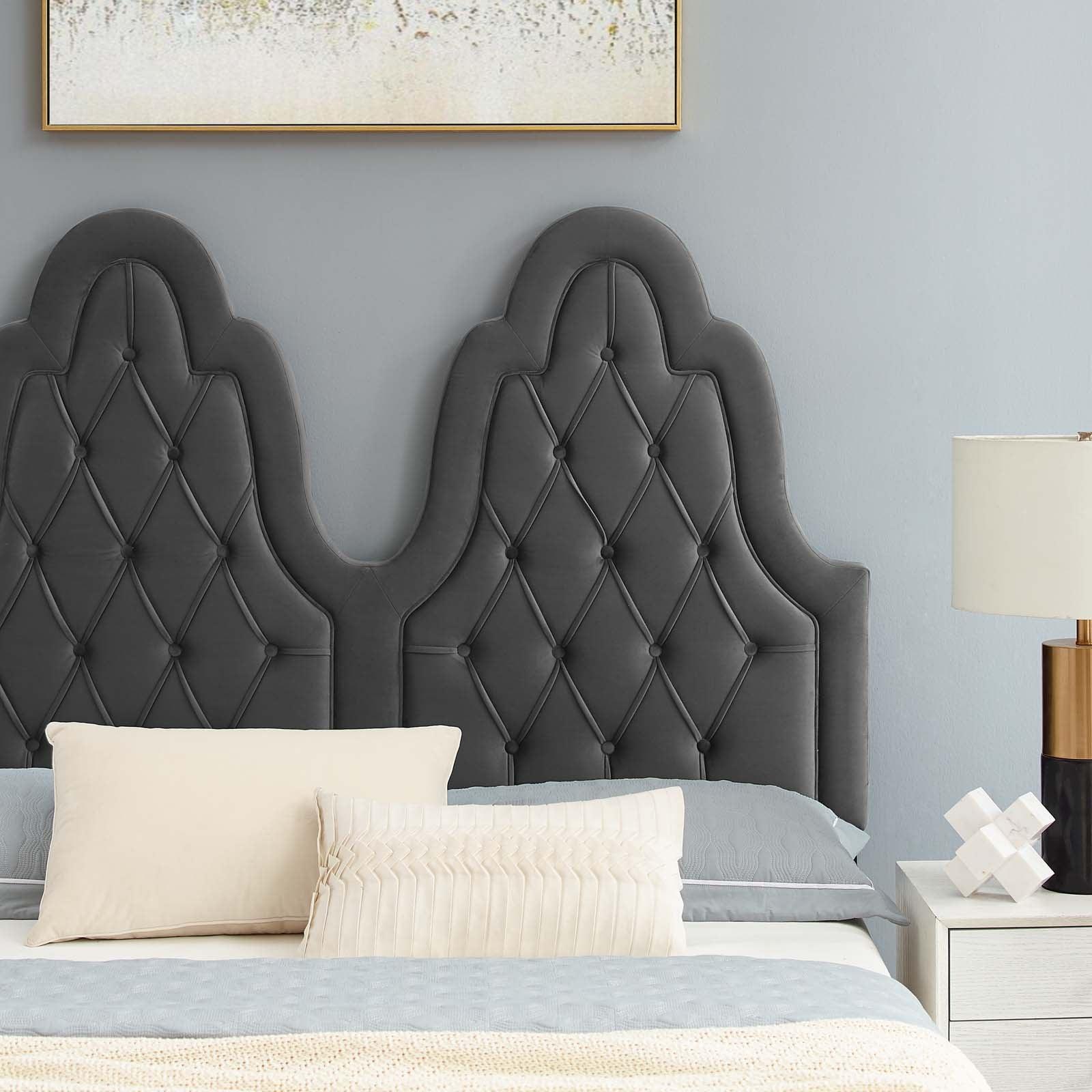 Modway Alexandria Tufted Performance Velvet Twin Platform Bed FredCo