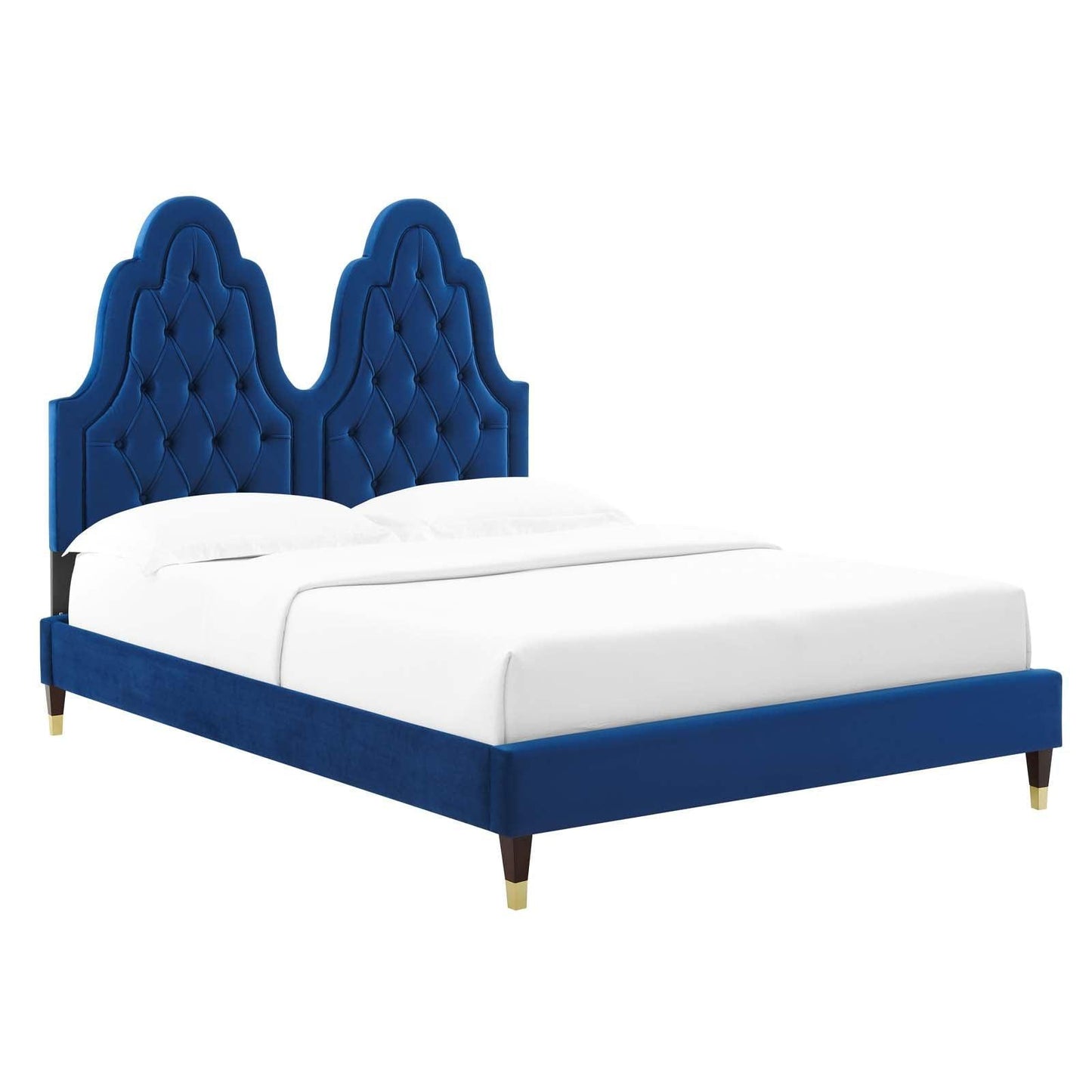 Modway Alexandria Tufted Performance Velvet Twin Platform Bed FredCo