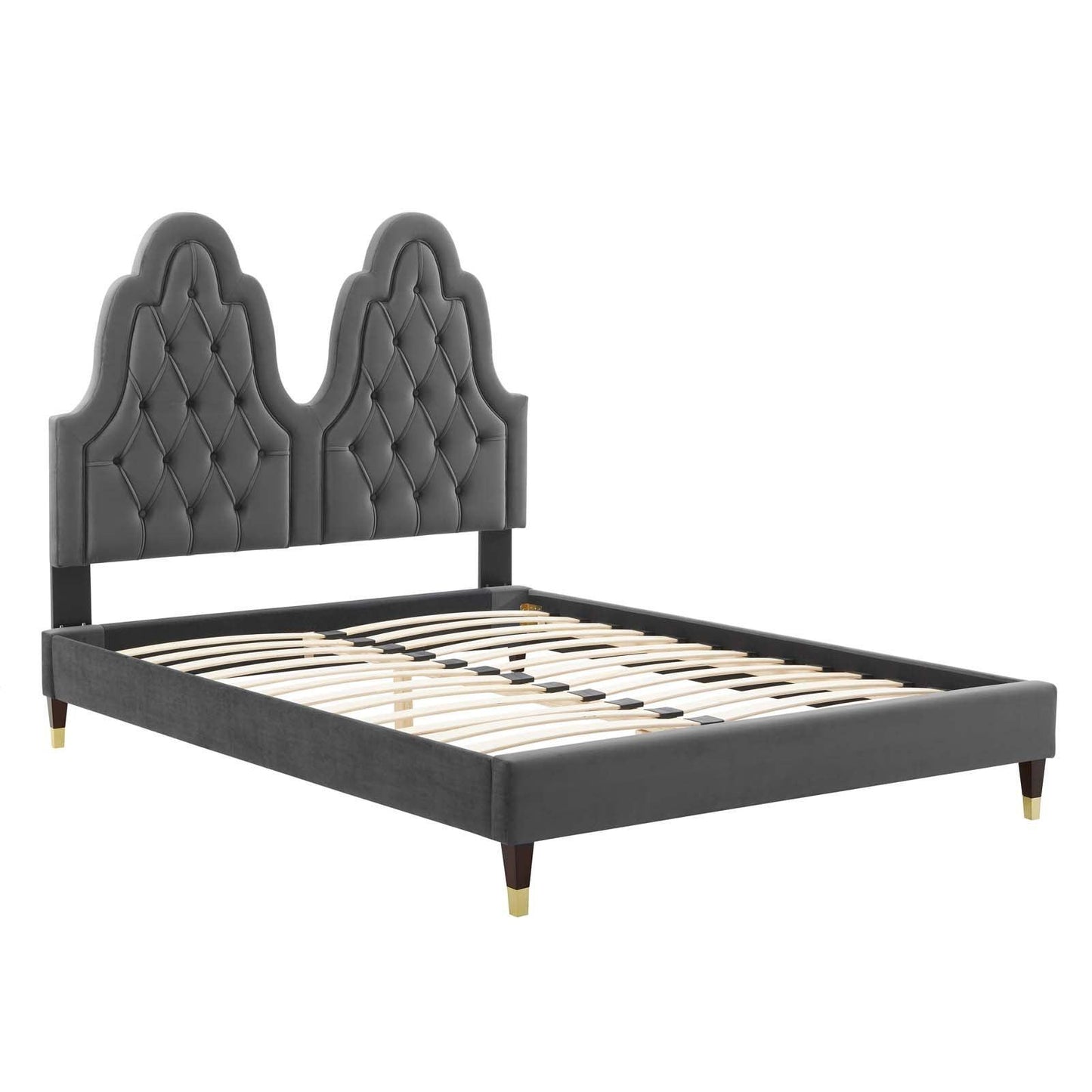 Modway Alexandria Tufted Performance Velvet Twin Platform Bed FredCo