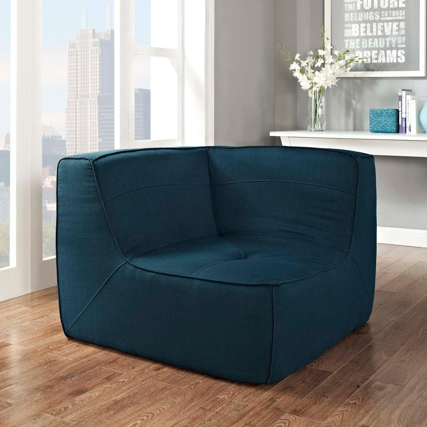 Modway Align Upholstered Fabric Corner Sofa FredCo