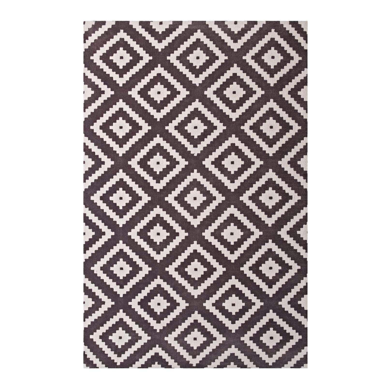 Modway Alika Abstract Diamond Trellis Area Rug FredCo
